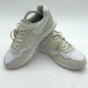 Reebok Classic Harman Run Clip Sneaker EG5802 Cream White Silver Women Size 9.5
